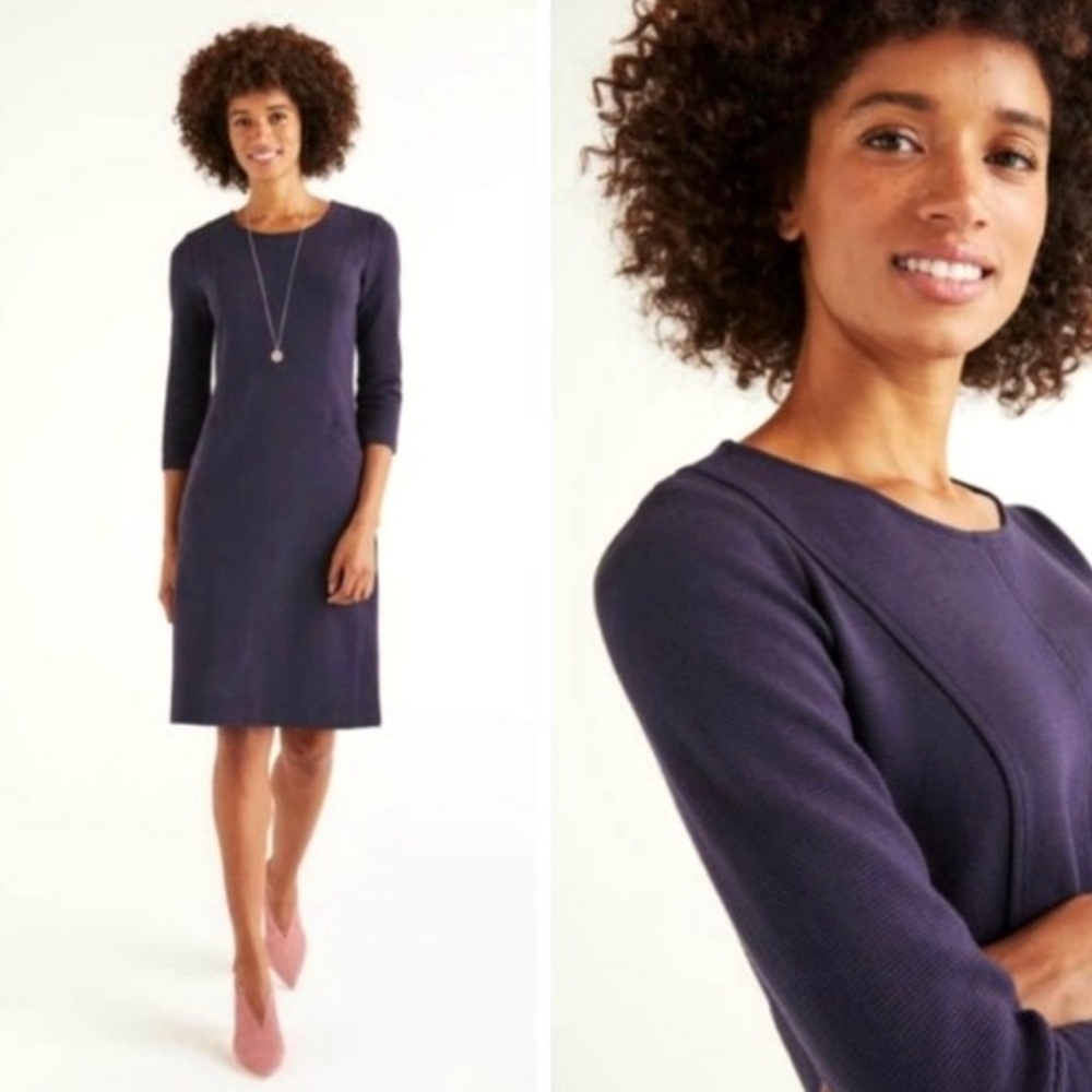 Boden Aria Ottoman Navy Blue Dress